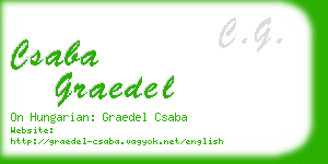 csaba graedel business card
